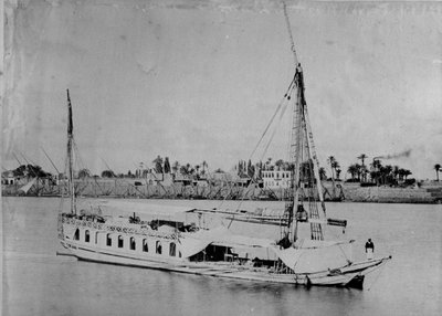 Nile Boat, c.1880-83 by English Photographer